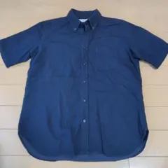 GREEN LABEL RELAXING 半袖シャツ L ネイビー ドット柄