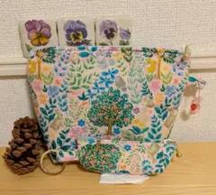♡yukiemon生地♡Animal#ファスナーポ―チ#♡♡2点セット