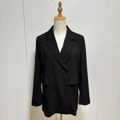 SHOKAYテーラードジャケット黒ダブルボタン Mユニセックス対応165/92A