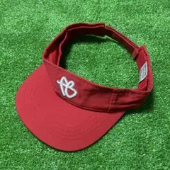 90s FUBU デッドストック サンバイザー レッド フリーサイズ B系