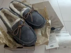 ほぼ新品★アグオーストラリア UGG ローファー モカシン グレー24cm