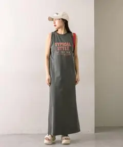 mline ロゴアメスリワンピース / チャコールグレー