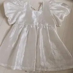 【美品】the lala Ssizeパフスリーブ ワンピース