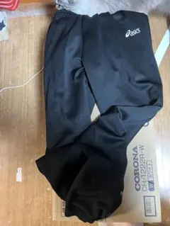 asics 初期金タグ脇ボタン裾ゴムパンツ