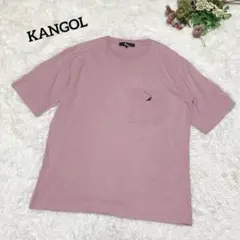a.1788【カンゴール】半袖Tシャツ 胸ポケット ワンポイント ピンク L