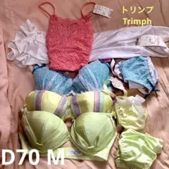 新品未使用♡トリンプ ブラジャーD70ショーツM3セット、キャミソール2