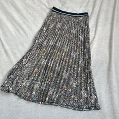 完売品 H&M ウィリアムモリス プリーツスカート ウエストゴム スネークヘッド