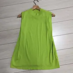 美品☆ミラオーウェン☆ライムグリーン ノースリーブニット