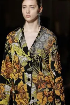 18SS DRIES VAN NOTEN ビジュー ジャガード コート