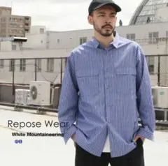 White Mountaineering ダブルストライプシャツ