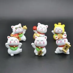 招き猫フィギュア 6体セット