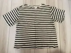 MHL. マーガレットハウエル　ボーダーTシャツ カットソー カーキ サイズII