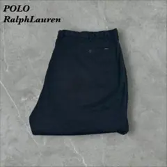 362]ポロラルフローレン チノパンツチノパンUSAアメリカ古着W40ブラック黒