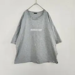 GU Tシャツ 半袖 XL 刺繍ロゴ 渋谷忠臣 コラボ グレー オーバーサイズ