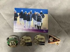 西武ライオンズ ピンバッジ・BBMカード セット