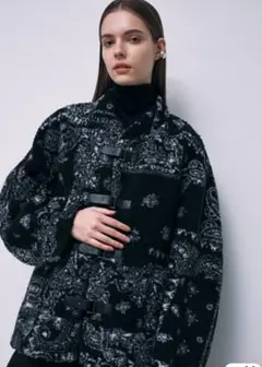ボアショートコート ペイズリー