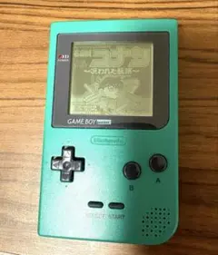 ゲームボーイ ポケット グリーン 本体【動作確認済】ソフト2個付き