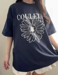 spray premium Tシャツ 紺