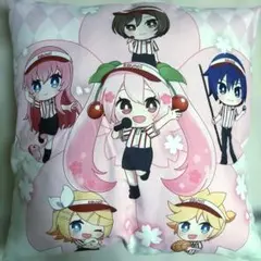 桜ミク スクエアクッション 桜ミク×ラウンドワン