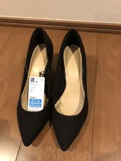 【新品】GUブラックスエード ハイヒール 23.5cm