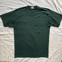 【90s】BVD ポケット Tシャツ 耳付き ダークグリーン シングルステッチ