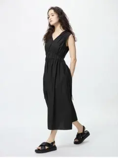 【新品未使用】コットンキャザー ワンピース ユニクロ 3XL ブラック