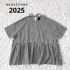 2025 オオカミとフクロウ　フクロウと三拍子のブーケ　ブラウス