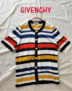GIVENCHY ジバンシー ボーダーニットカーディガン 半袖
