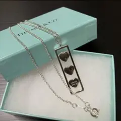 美品 ティファニー トリプル ハート ネックレス 925 エルサペレッティ