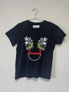 AKIRA NAKA STUDIOUS別注　花柄刺繍 半袖Tシャツ 黒