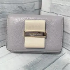 ✨美品✨【SEE BY CHLOE】シーバイクロエ　三つ折り財布　グレー　リボン