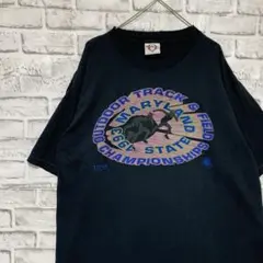USA製90sヴィンテージTシャツ！シングルステッチ　ブラック半袖古着XL 30
