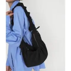 SLOBE.citronナイロンフリルショルダーバッグ