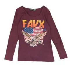 ♦ガレージ【M】Tシャツ長袖綿100コットンプリントイラストデザイン鳥とり鷹鷲