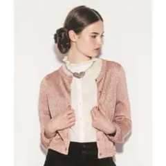 【美品】トゥービーバイアニエスベー WK09 CARDIGAN ラメカーディガン