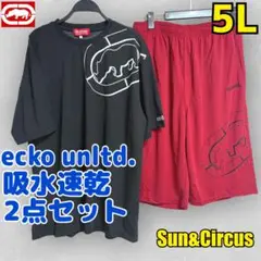 メンズ大きいサイズ5L吸水速乾Tシャツハーフパンツ2点セットecko unltd