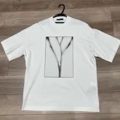 ALMOSTBLACK アートプリント Tシャツ L ホワイト