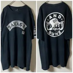 ANDSUNS（アンドサンズ）SAVAGE プリントtシャツ/X/ブラック