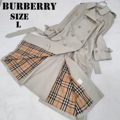 バーバリー BURBERRY トレンチコート ノバチェック ベージュ L