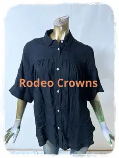 ☘️T18304☘️Rodeo Crowns バックプリントギャザーシャツ F