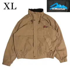 Tri Mountain フィッシングジャケット 企業ロゴ 古着 XL ベージュ