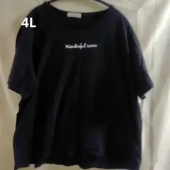 大きいサイズ　4L ブラック 半袖Tシャツ