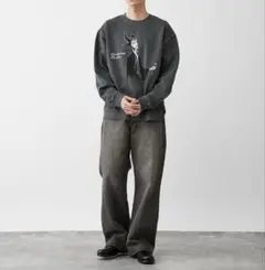 （完売品）B.C STOCK 13oz ワイドストレートデニム ブラック