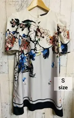 花柄ワンピース　結婚式　パーティ　ドレス　ZARA 海外