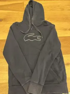 LACOSTE ダークグレー フード付きパーカー FR4 USM