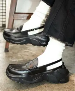 AKIKOAOKI demi faux leather BK×BK 39