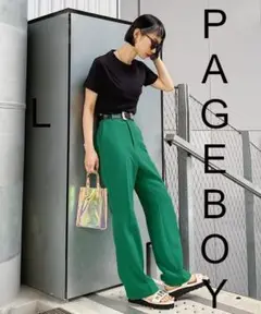本日限り限定特価PAGEBOYWEB限定アイテムセンタープレスフレアパンツL新品