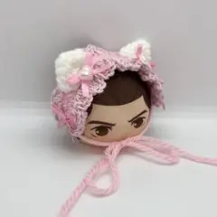 ぬい服　編み物　ヘッドドレス　おまんじゅう