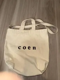 coen ベージュ トートバッグ