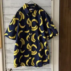 APTRO バナナ柄 総柄 半袖シャツ 古着屋購入